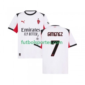 Camiseta AC Milan Santiago Gimenez 7 Segunda Equipación 2025/2026